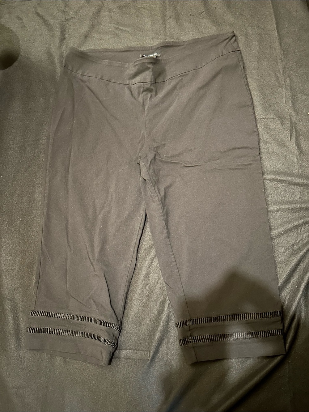 Zac & Rachel Black Men's Sweatpant Joggers with Hem Cutouts
